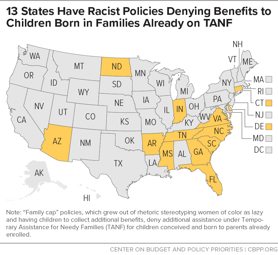 13 States Have Racist Policies Denying Benefits to Children Born in Families Already on TANF