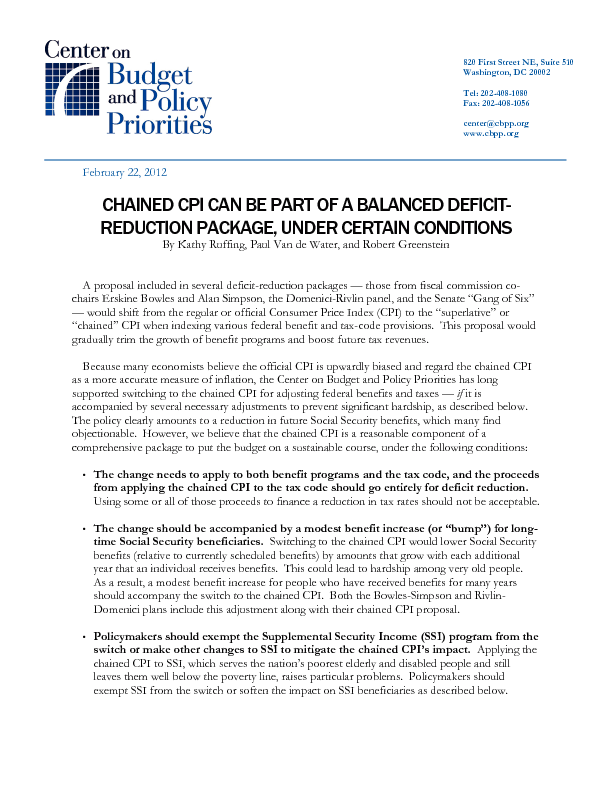 What is chained CPI?