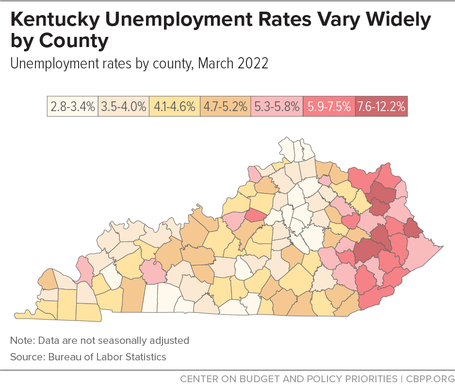 Kentucky Unemployment Rates Vary Widely by County