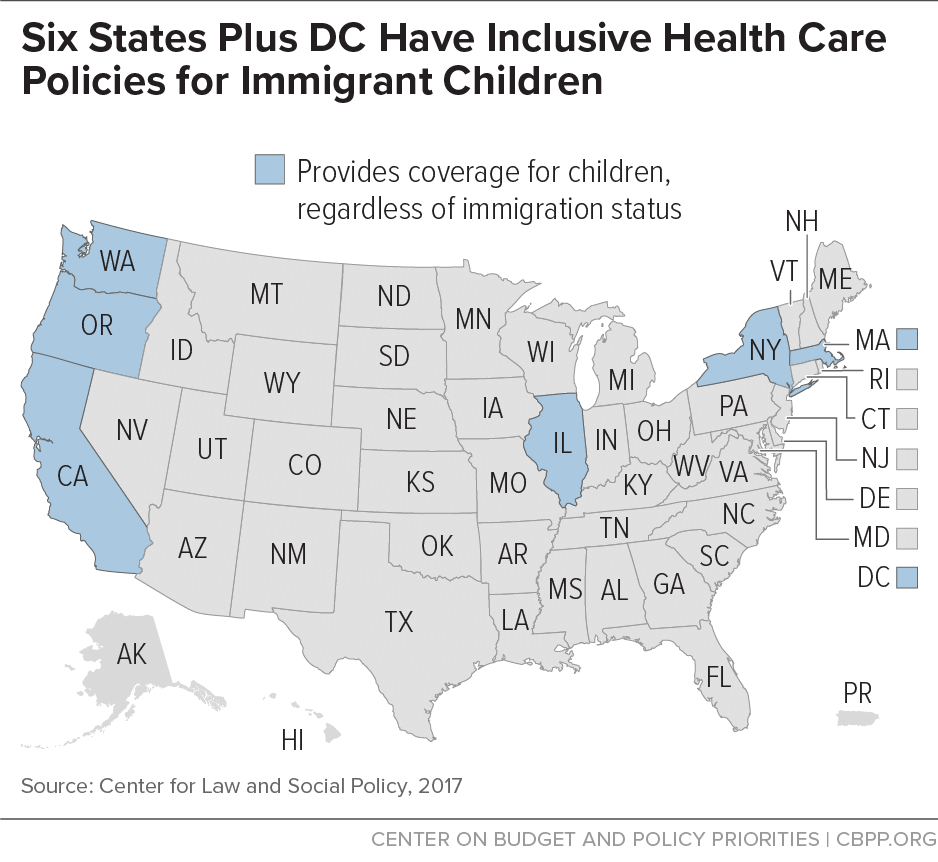 Six States Plus DC Have Inclusive Health Care Policies for Immigrant Children
