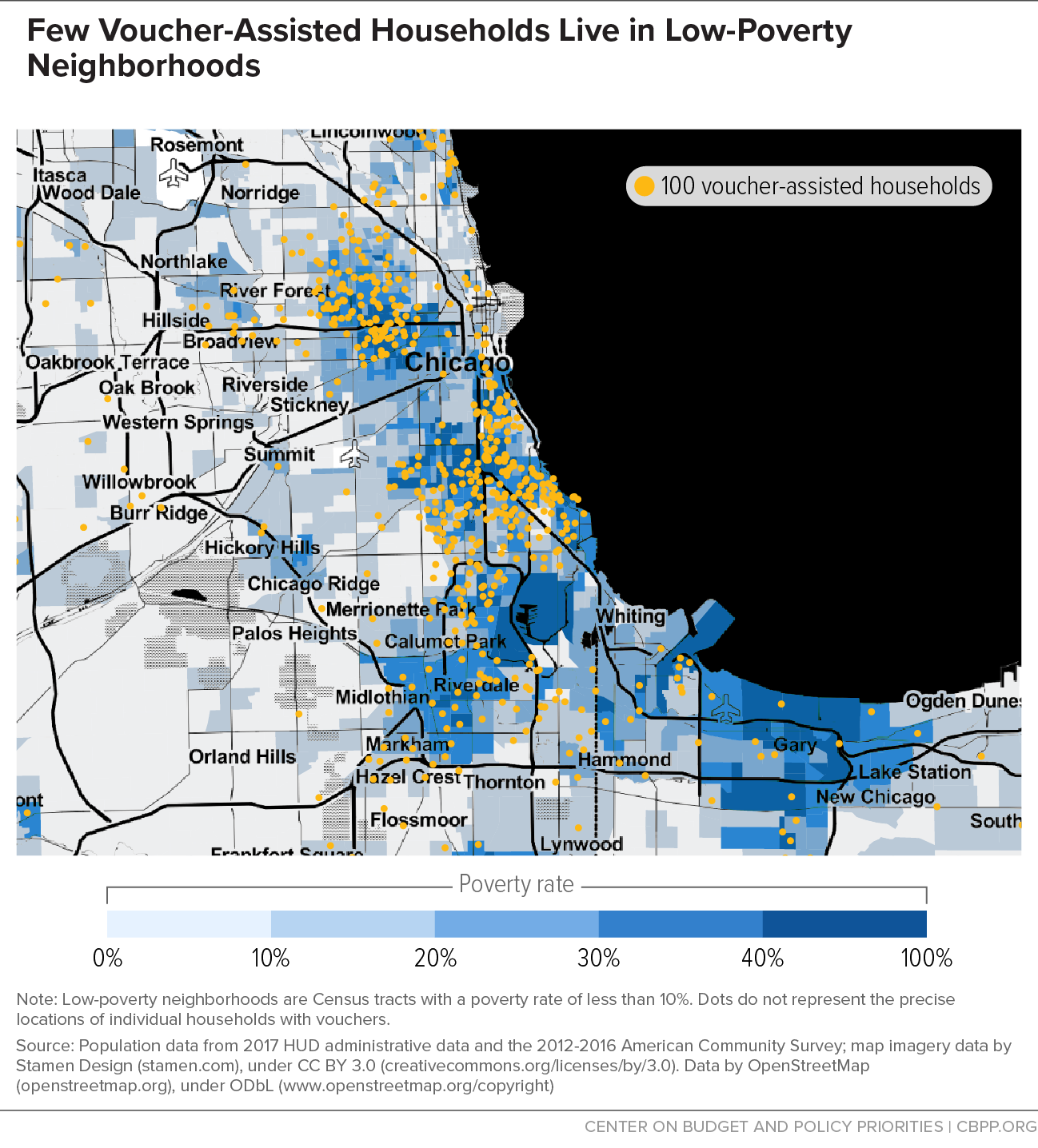 Few Vouchers-Assisted Households Live in Low-Poverty Neighborhoods