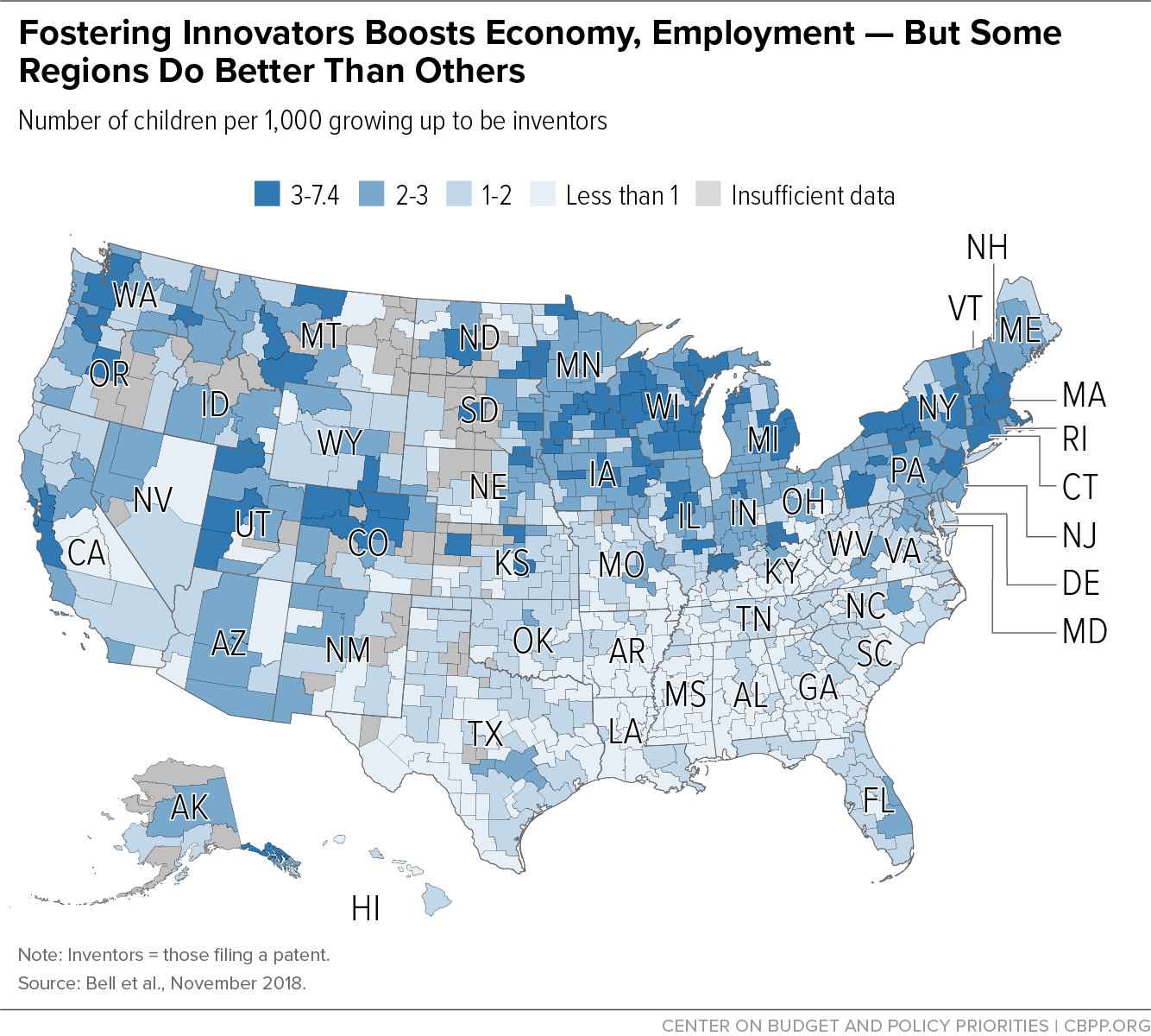 Fostering Innovators Boosts Economy, Employment — But Some Regions Do Better Than Others